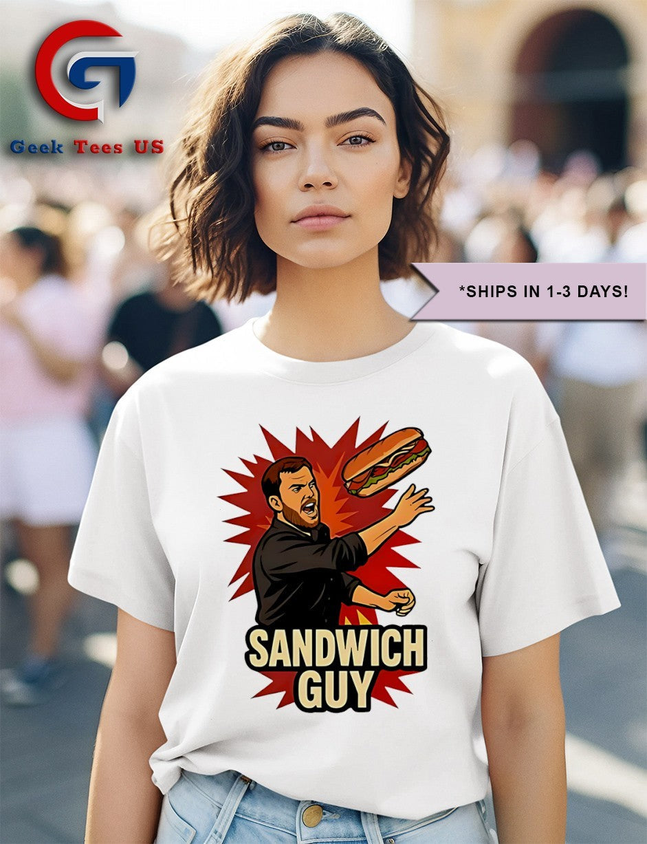 Sandwich guy I threw a sandwich shirt