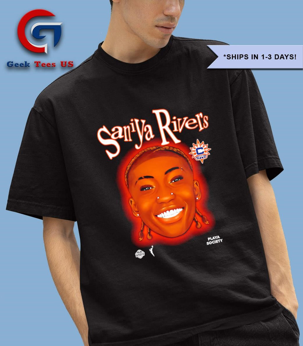 Saniya Rivers big head Connecticut Sun WNBA shirt