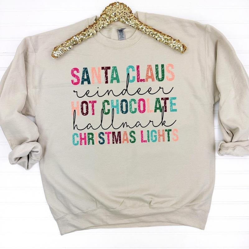 Santa Claus Favorites Sweatshirt T-Shirts, Hoodie | HypeDripTees.com