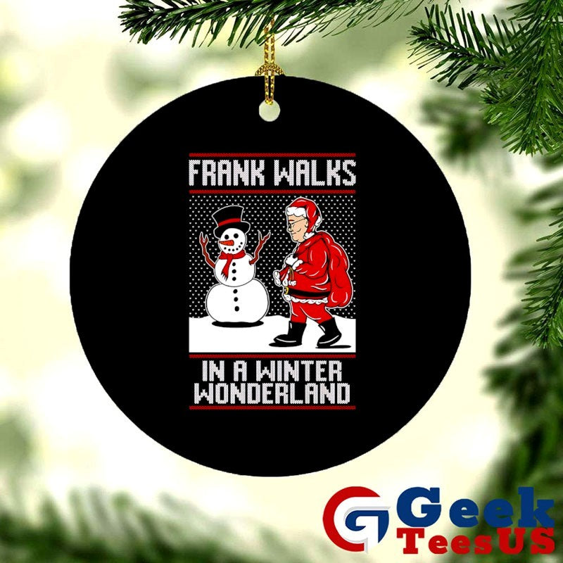 Santa Claus and Snowman Frank Walks in a Winter Wonderland ugly 2025 shirt