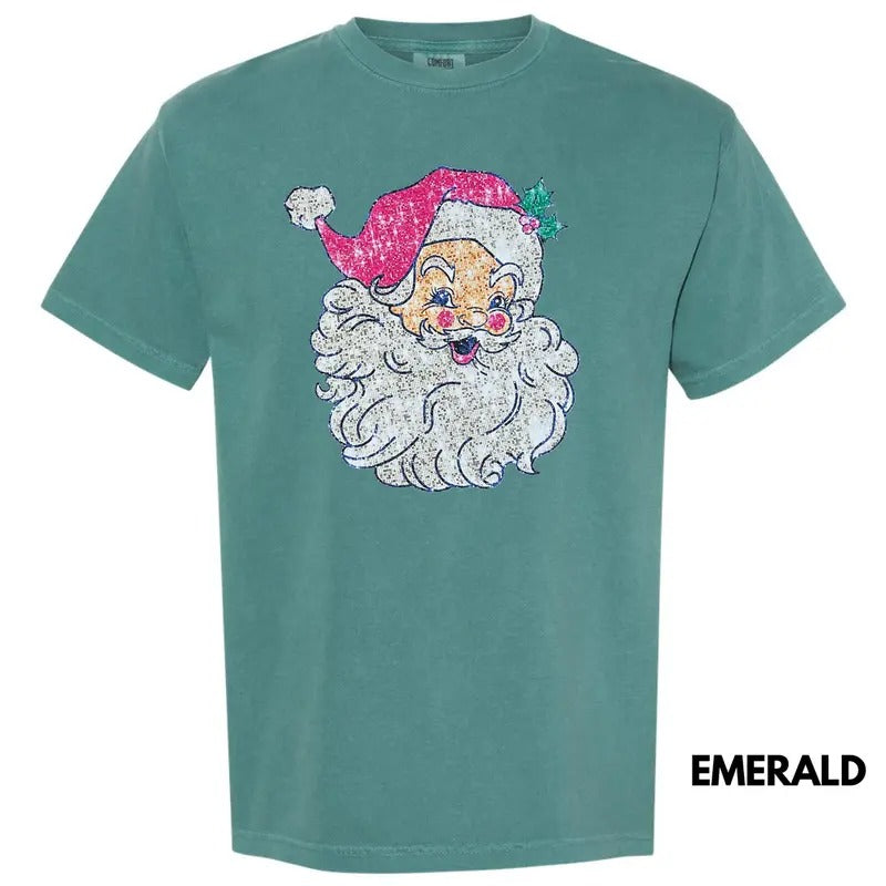 Santa FAKE Sequins Comfort Colors T-Shirt Hoodie, Sweatshirt | HypeDripTees.com