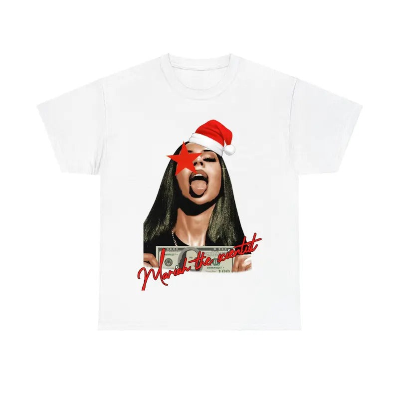 Santa Mariahh TS Star Red T-shirt, Christmas T-shirt Hoodie, Sweatshirt | HypeDripTees.com