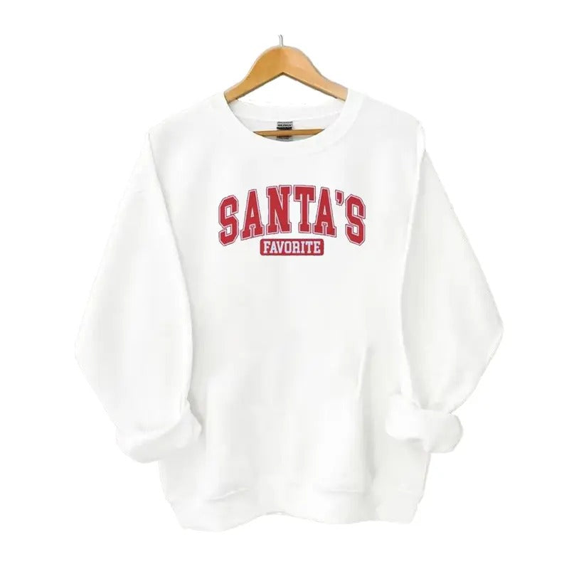 Santa's Favorite Christmas Classic Style Unisex Cotton Fitted Sweatshirt T-Shirts, Hoodie | HypeDripTees.com