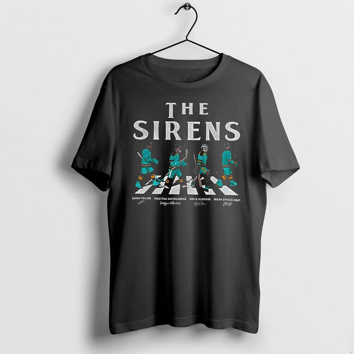 Sarah Fillier Kristyna Kaltounkova Kayle Osborne Micah Zandee Hart New York Sirens Abbey Road Hockey T-Shirts, Hoodie,...