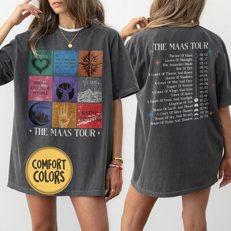 Sarah J. Maas Eras Tour T-shirt, The Mass Tour Acotar Shirt, Crescent City Merch, Throne Of Glass Merch File, SJM Fan...