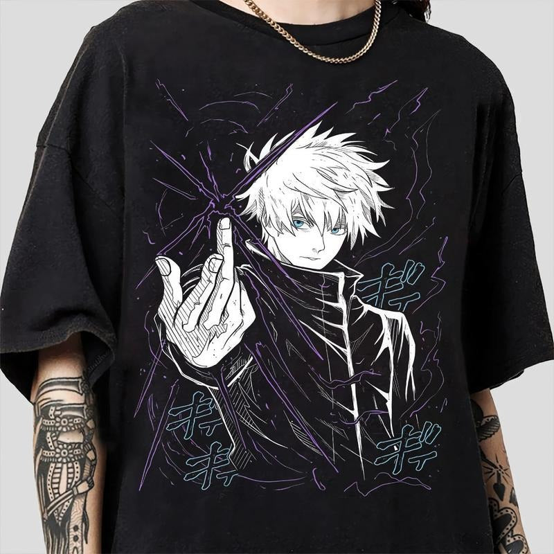 Satoru Gojo Anime Shirt, Anime Lover Shirt, Anime Shirt, Anime Manga Shirt Hoodie, Sweatshirt | HypeDripTees.com