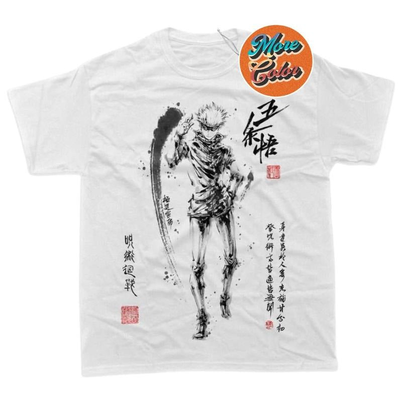Satoru Gojo Jujutsu Kaisen 1 Anime Vintage Shirts, Cotton Unisex T-Shirt, Crew Neck, Size S- 3XL, Menswear Top,...