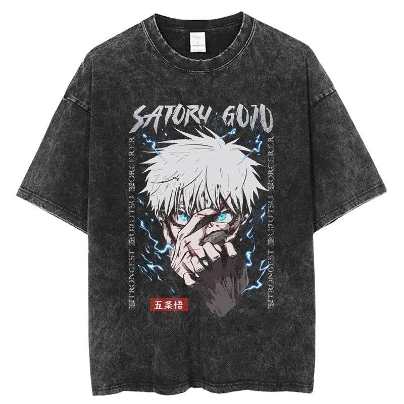 Satoru Gojo Six Eye Technique Vintage Tee Menswear Top Underwear Tshirt Underwear Tshirt Hoodie, Sweatshirt