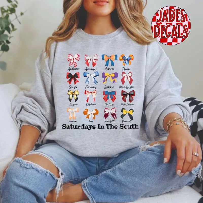 Saturdays in the South SEC Crewneck Sweatshirt T-Shirts, Hoodie | HypeDripTees.com