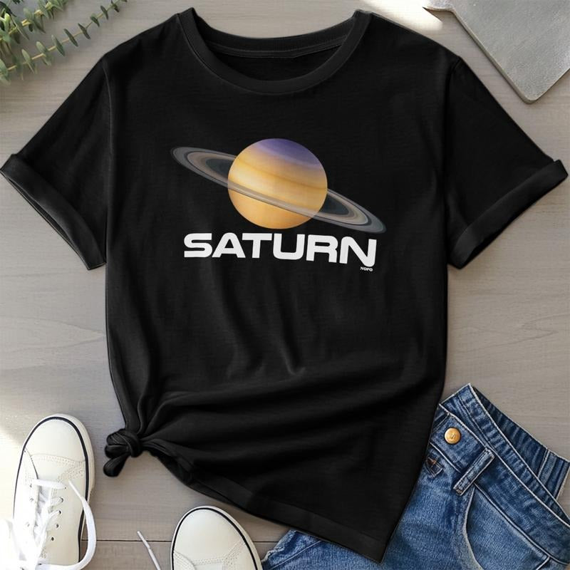 Saturn Shirt, Solar System Planet T-Shirt Top Womenswear Hoodie, Sweatshirt | HypeDripTees.com