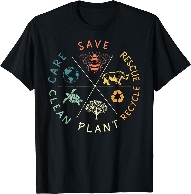 Save Bees Rescue Animals Recycle Plastic Earth Day Vintage T-Shirt Hoodie, Sweatshirt | HypeDripTees.com