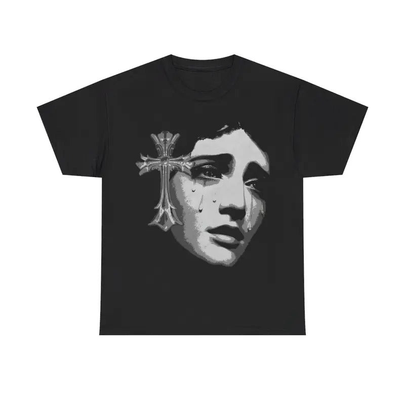 Save Me Cross Girl Graphic T-Shirt Casual Classic Cotton Menswear Retro Top Vintage Comfy Smooth Tee Tshirt Streetwear...