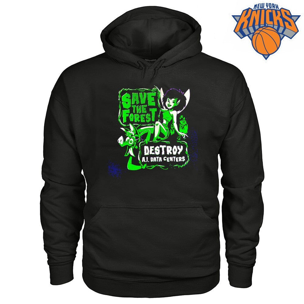 Save The Forest Destroy AI Data Centers Environmental Activist Fairy FernGully Shirt