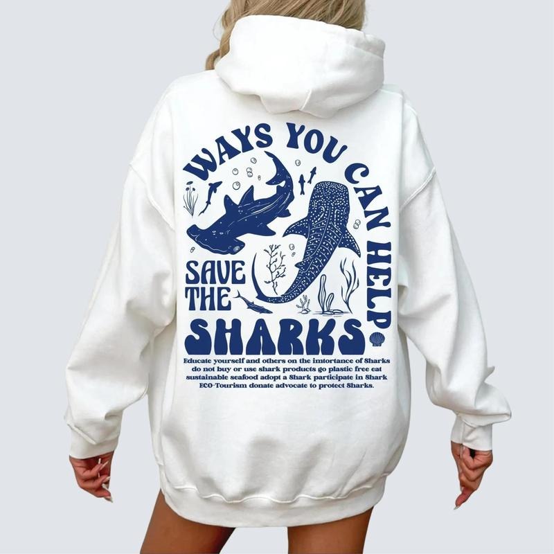 Save The Sharks Hoodie Respect The Locals Shirt Shark Week Tee Ocean Sweatshirt | HypeDripTees.com