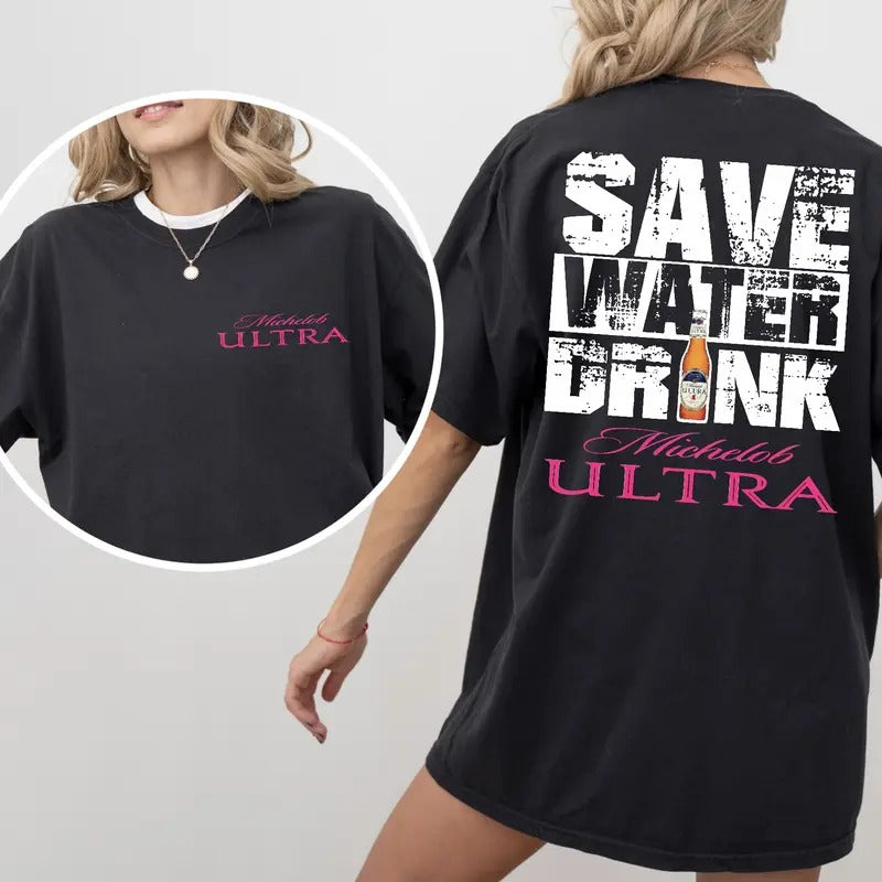 Save Water Drink Unisex Tshirt Casual Cotton Hoodie, Sweatshirt | HypeDripTees.com