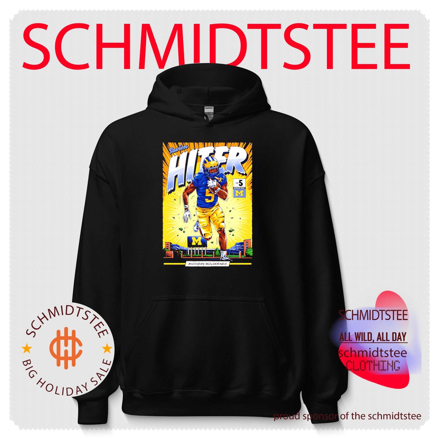Savion Hiter Michigan Wolverines Football Comic shirt