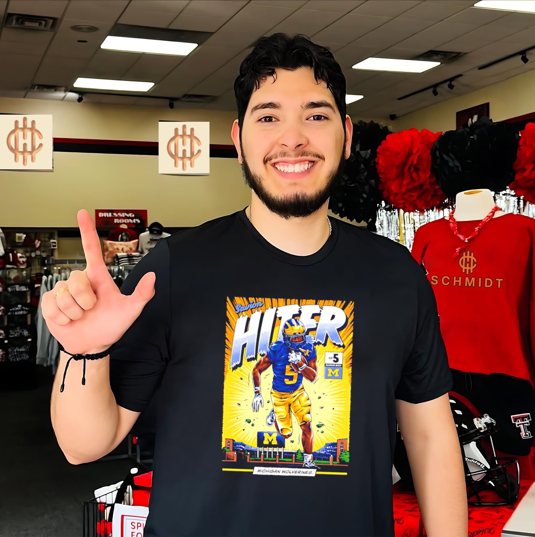 Savion Hiter Michigan Wolverines Football Comic shirt