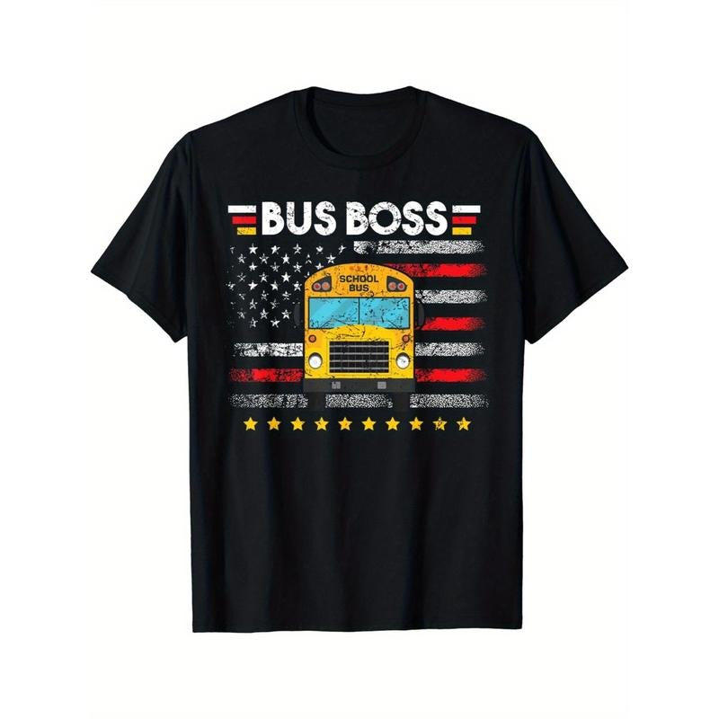 School Bus Driver Clothing School Bus Boss - School Bus Driver T-shirt Made in USA Hoodie, Sweatshirt | HypeDripTees.com