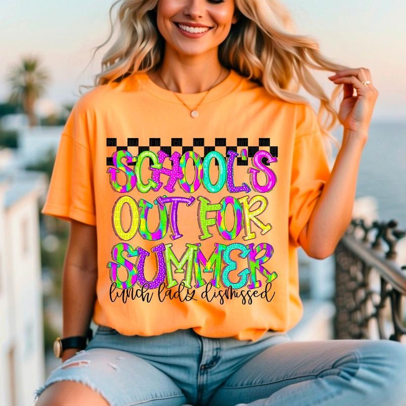 Schools Out Lunch Lady DTF Transfers - THIS IS NOT A SHIRT Hoodie, Sweatshirt | HypeDripTees.com