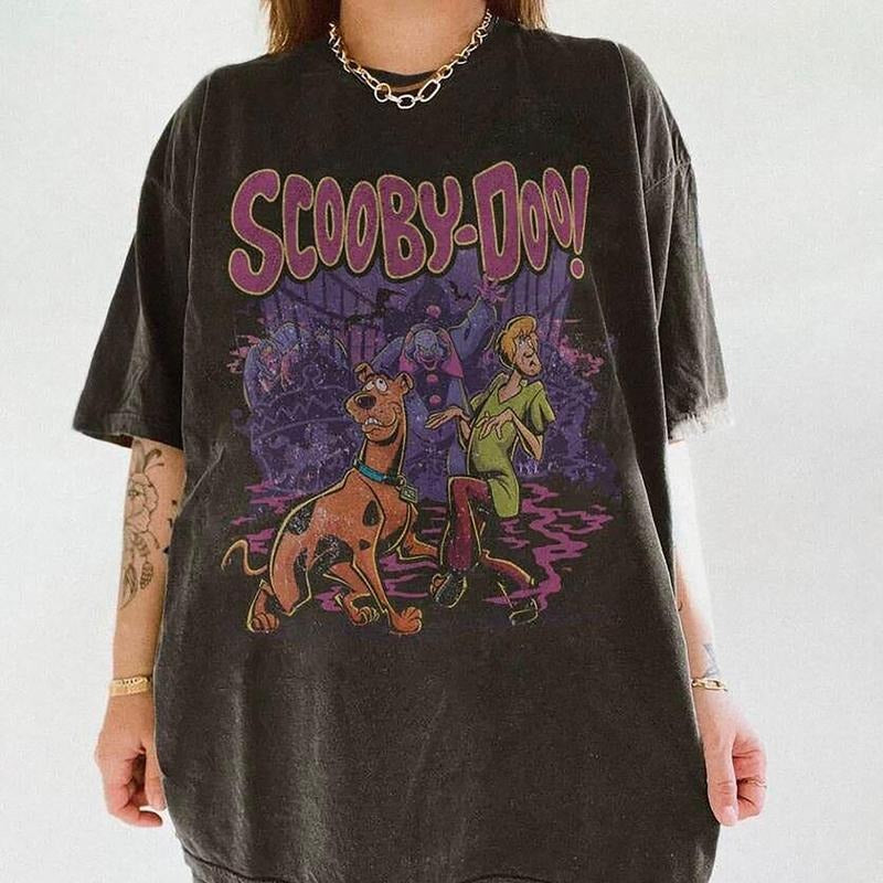 Scooby Doo Vintage T Shirt Horror Movie Tee Halloween T Shirt Halloween Gifts Scooby Doo Halloween Shirt Halloween Party...