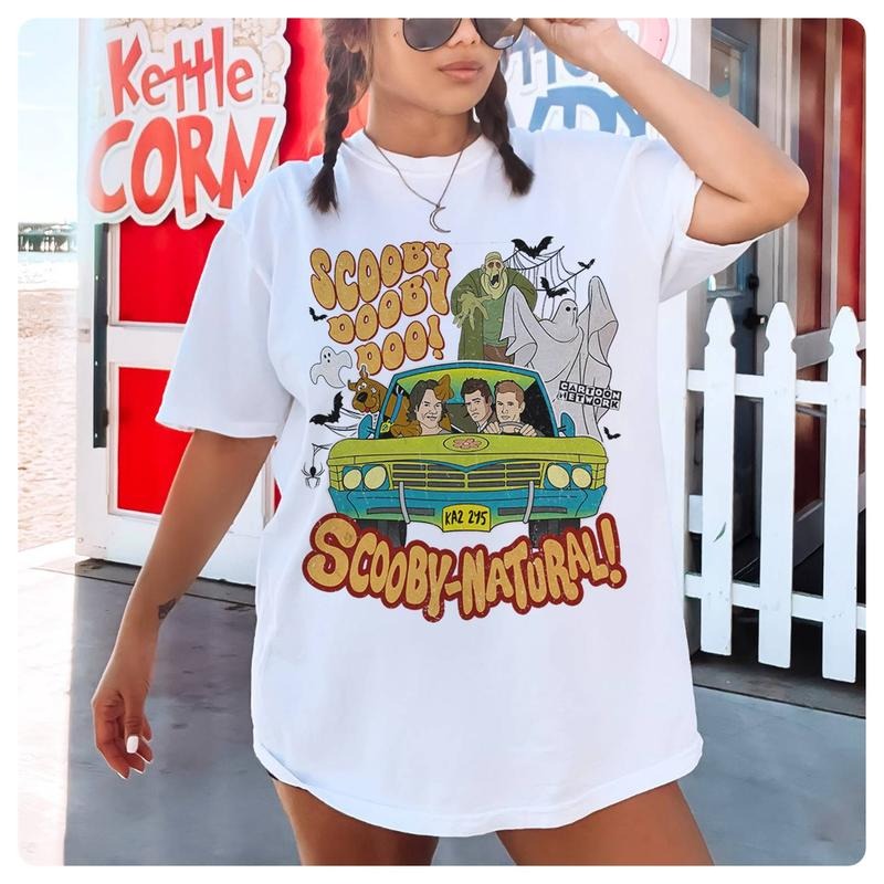 Scoobynatural Scooby Doo Shirt Supernatural Movie Shirt Scooby Doo Halloween Shirt Trick Or Treat Shirt Vintage Halloween...