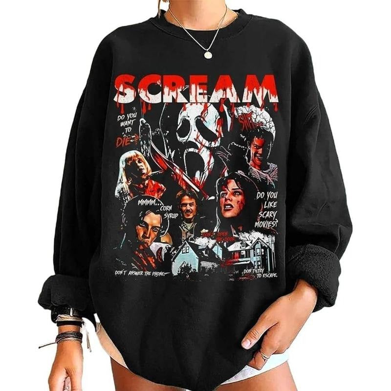 Scream Halloween Shirt, Scream Sweatshirt, Scream Movie T-Shirt, Horror Movie Unisex Tee, Halloween Sweatshirt, Halloween...