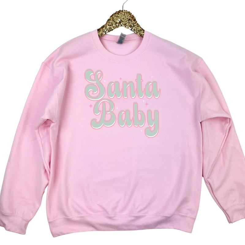 Script Bubble Santa Baby Sweatshirt 'NLB' T-Shirts, Hoodie | HypeDripTees.com