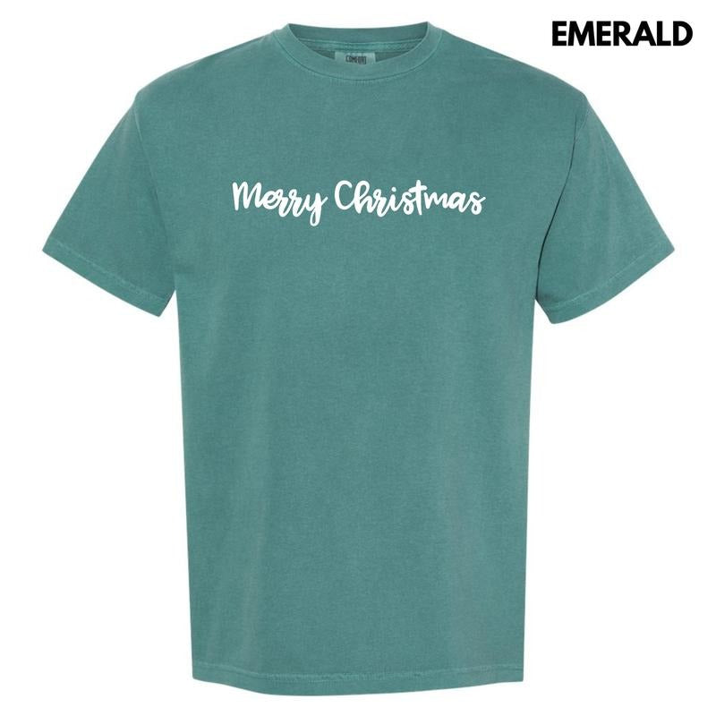 Script Merry Christmas Comfort Colors T-Shirt 'NLB' Hoodie, Sweatshirt | HypeDripTees.com