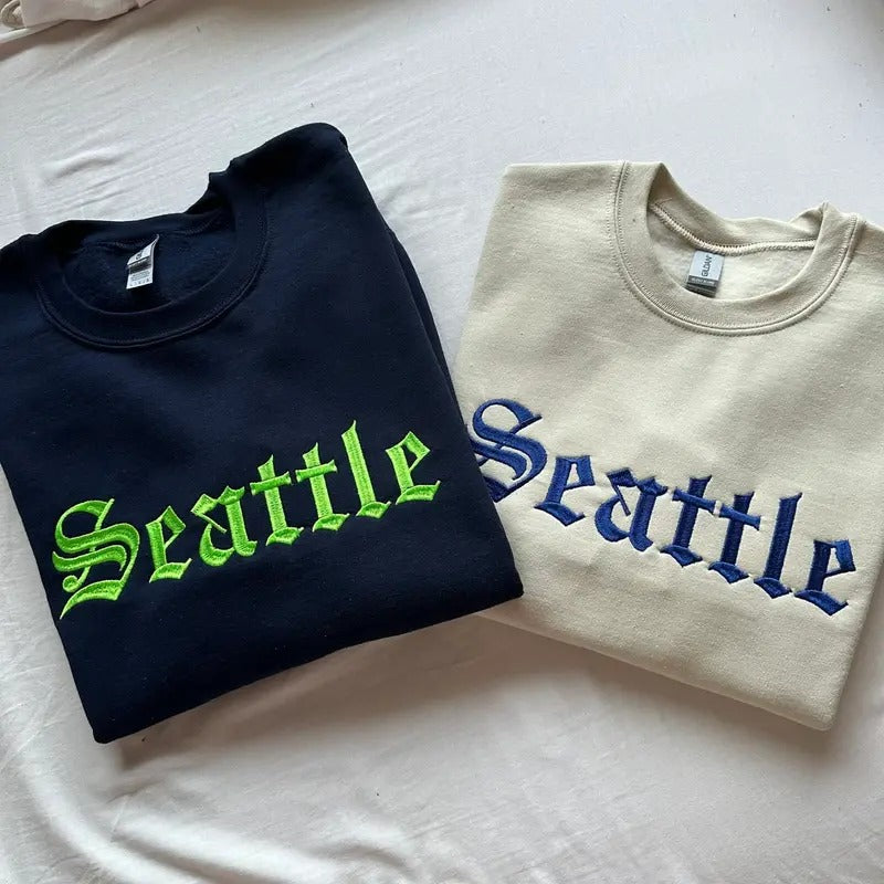 Seattle Embroidered Seattle T-Shirts, Hoodie, Sweatshirt