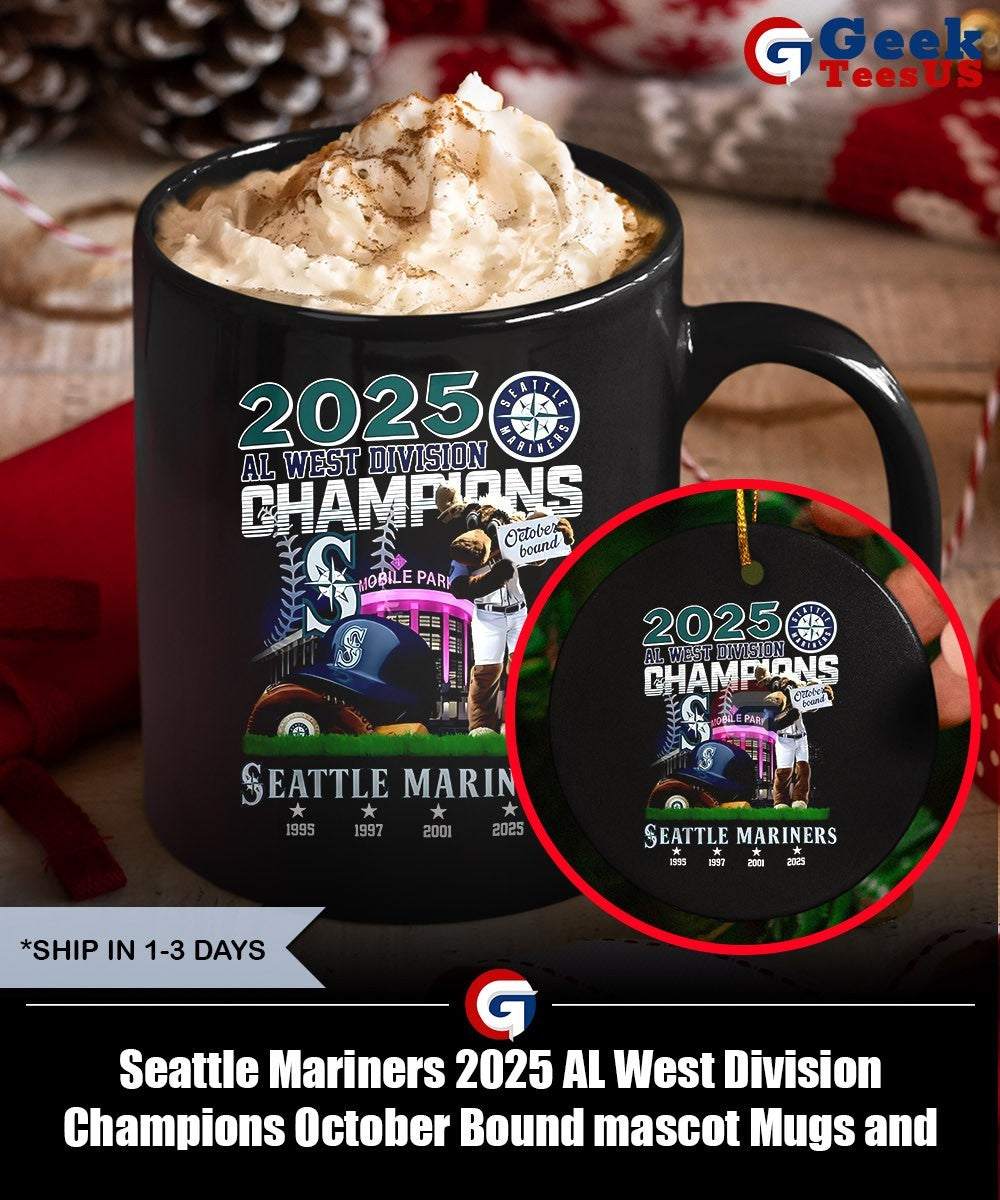 Seattle Mariners 2025 AL West Division Champions October Bound mascot shirt