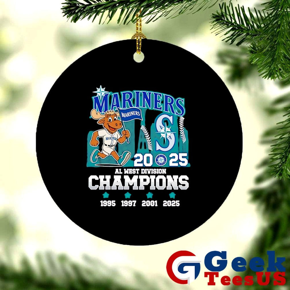 Seattle Mariners AL West Division Champions 1995 1997 2001 2025 mascot shirt