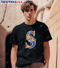 Seattle Mariners Puzzle Piece Compass Logo T-Shirt