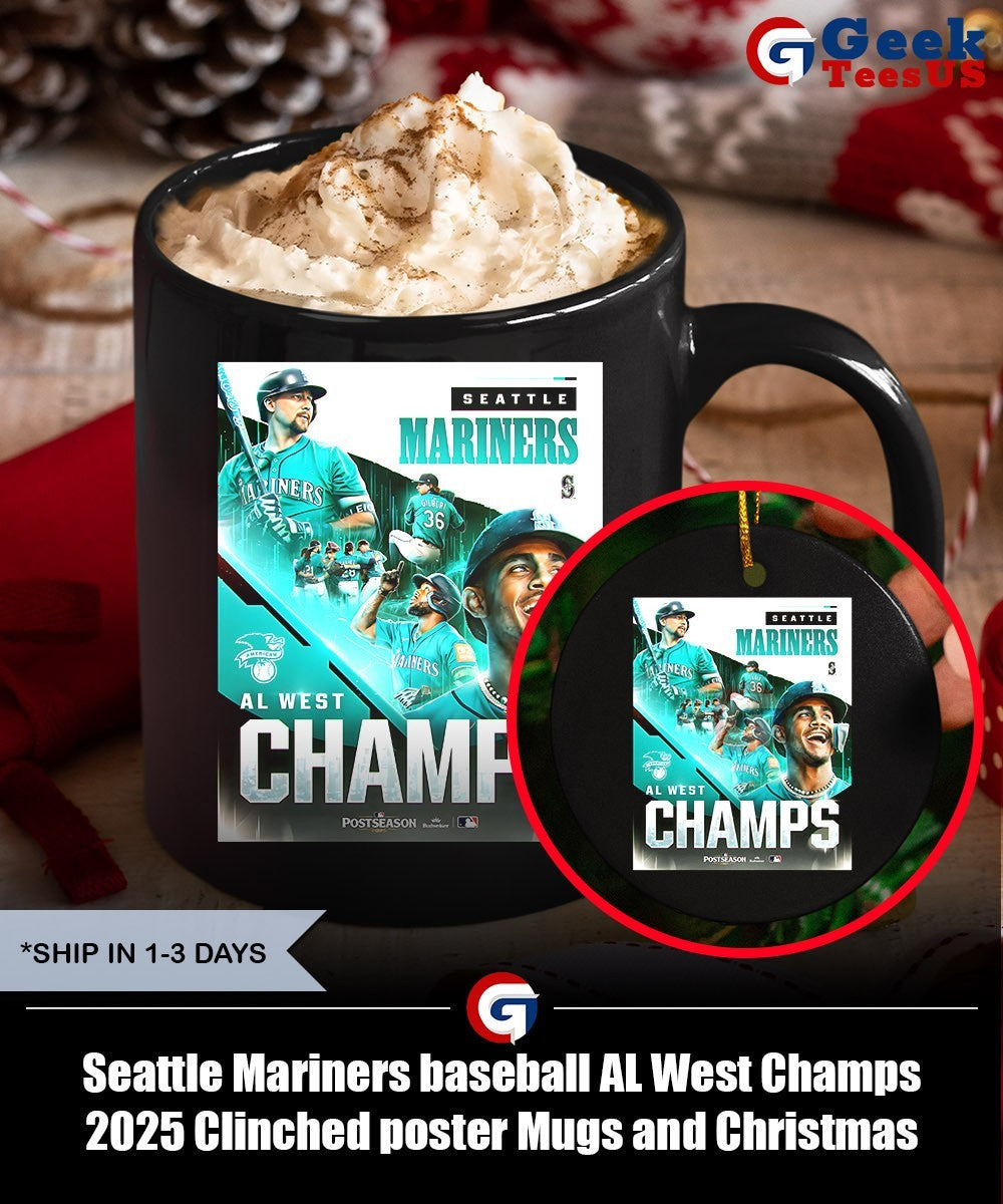 Seattle Mariners baseball AL West Champs 2025 Clinched poster shirt