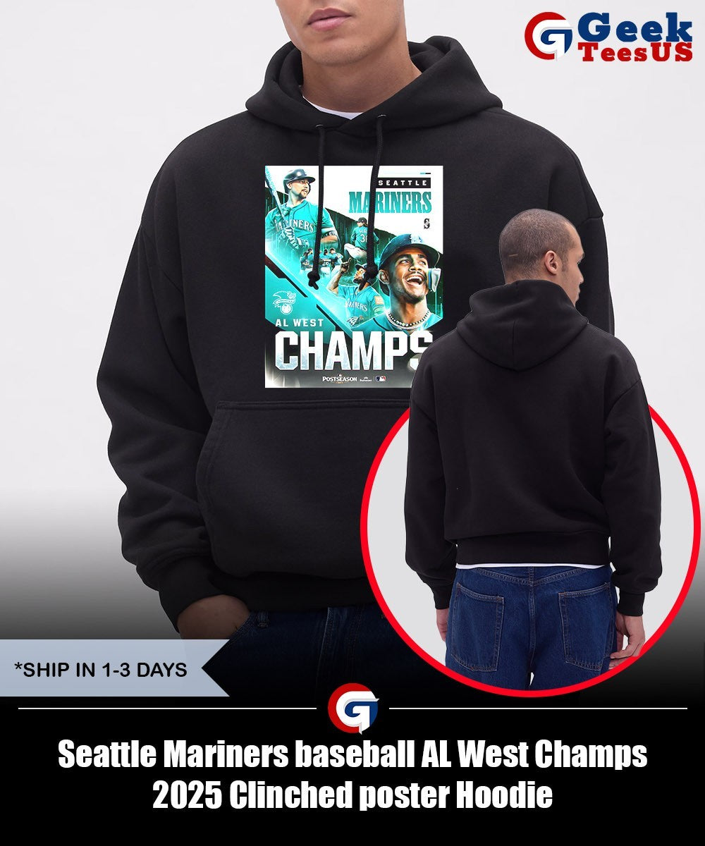 Seattle Mariners baseball AL West Champs 2025 Clinched poster shirt