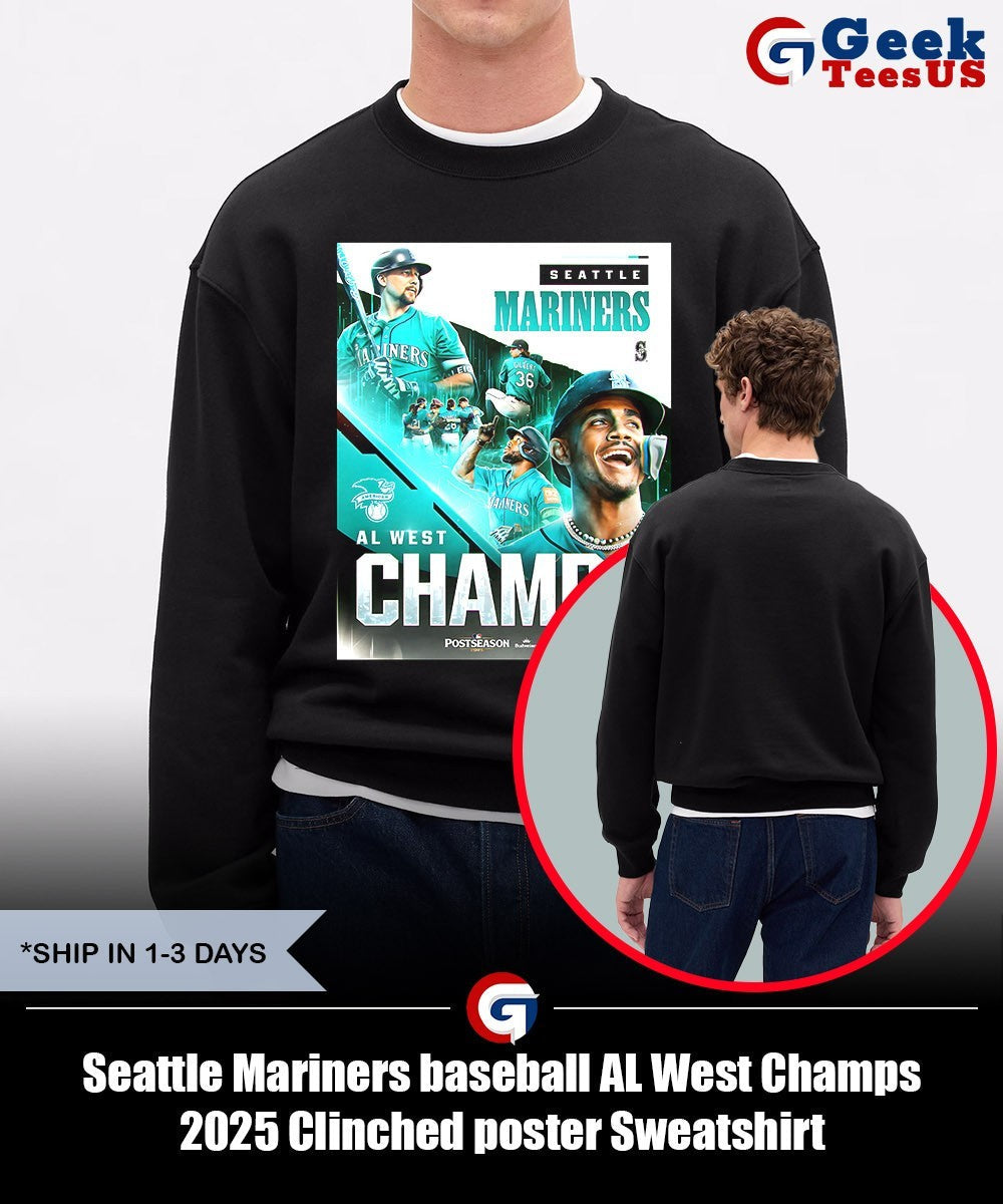 Seattle Mariners baseball AL West Champs 2025 Clinched poster shirt