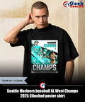 Seattle Mariners baseball AL West Champs 2025 Clinched poster shirt