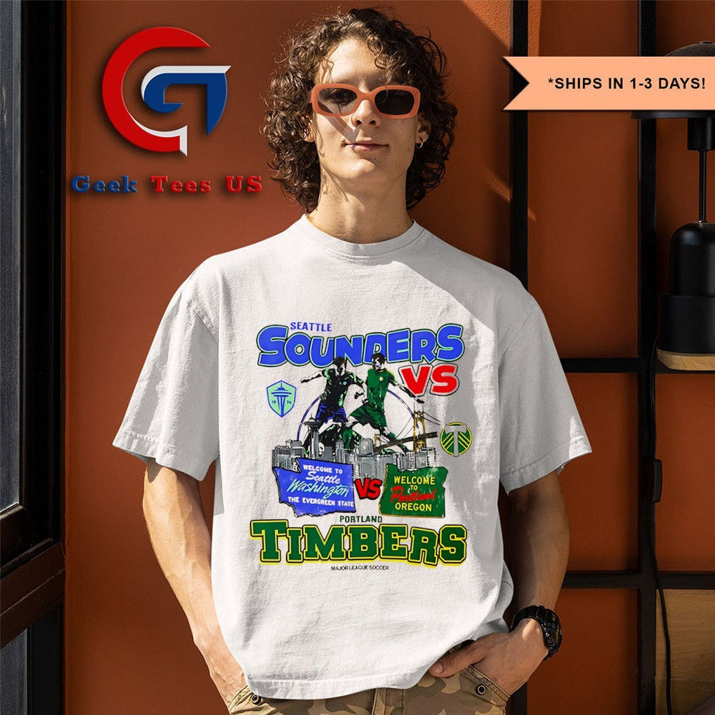 Seattle Sounders vs Portland Timbers graphic shirt