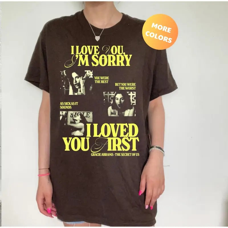 Secret Of Us Gracie Abrams Retro Aesthetic Inspired shirt, I'm Sorry, I Love You lyric Hoodie, Sweatshirt | HypeDripTees.com