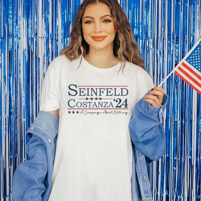 Seinfeld Costanza Election 24 Graphic Tee America Graphic Tee, Unisex July Shirt Hoodie, Sweatshirt | HypeDripTees.com