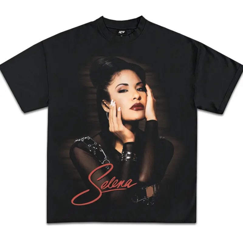 Selena Graphic Black T-Shirt, Fans Shirt Hoodie, Sweatshirt | HypeDripTees.com
