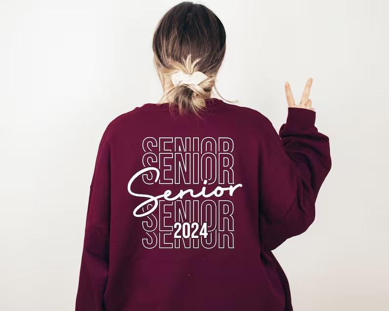 Senior 2024 Graduation 2024 Senior Graduation Graduation Back Front School Shirt Back School T-Shirts, Hoodie, Sweatshirt