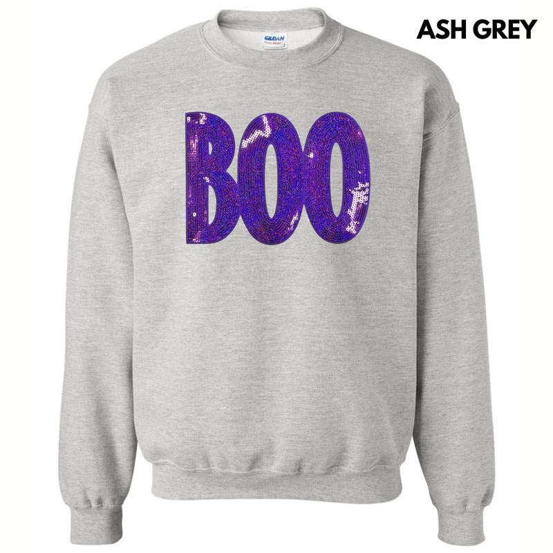 Sequin Purple Boo Patch Sweatshirt T-Shirts, Hoodie | HypeDripTees.com