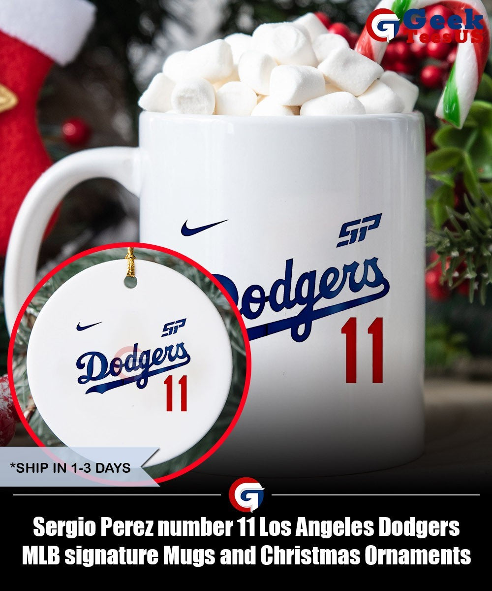 Sergio Perez number 11 Los Angeles Dodgers MLB signature shirt