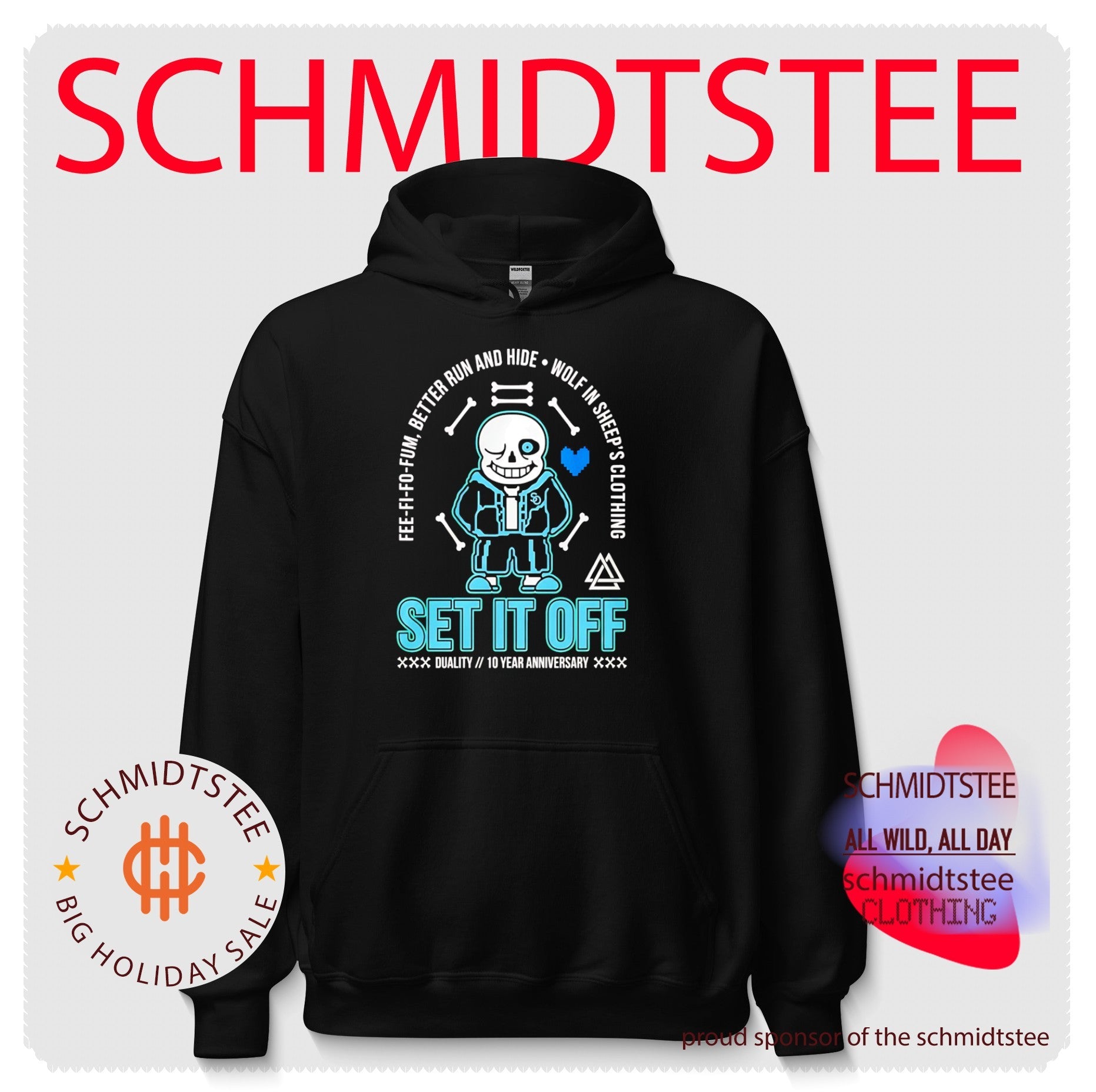 Set It Off Duality 10 Year Anniversary Undertale Sans Skeleton Shirt