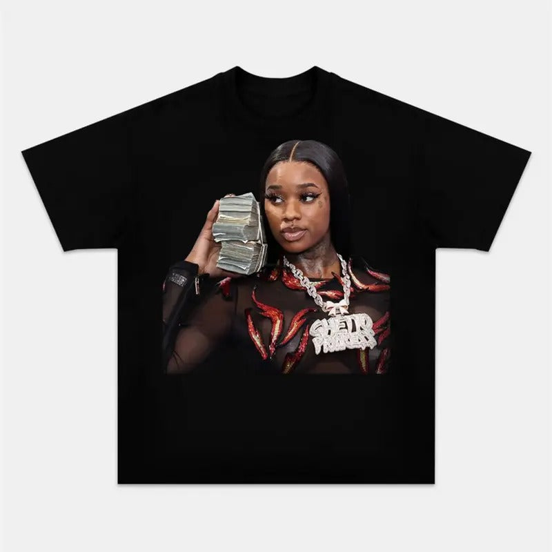 Sexyy Red Big Face Graphic Rap Tee Shirt Hoodie, Sweatshirt | HypeDripTees.com