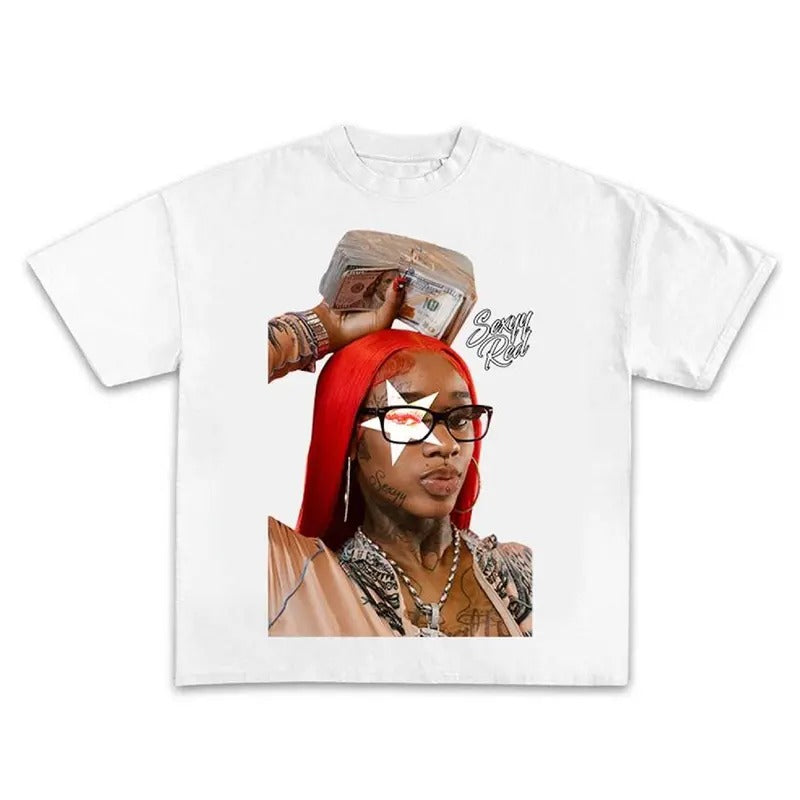 Sexyyy Red Fan Gift Shirt Light Star Shirt Red Big Face Shirt, Vintage Retro Tshirt Hoodie, Sweatshirt | HypeDripTees.com