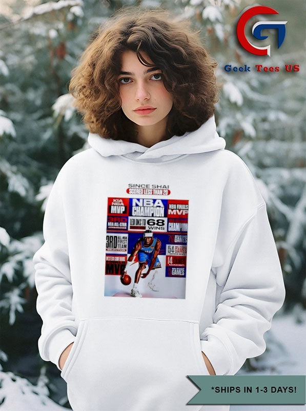 Shai Gilgeous Alexander OKC Thunder NBA Wins All Achievements Career shirt