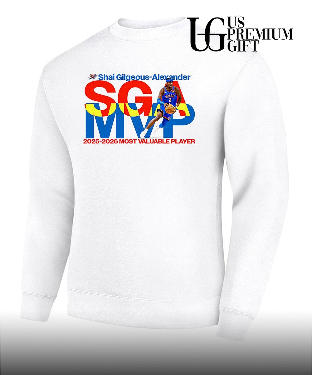 Shai Gilgeous Alexander SGA MVP Back To Back Oklahoma City Thunder 2025- 2026 NBA shirt
