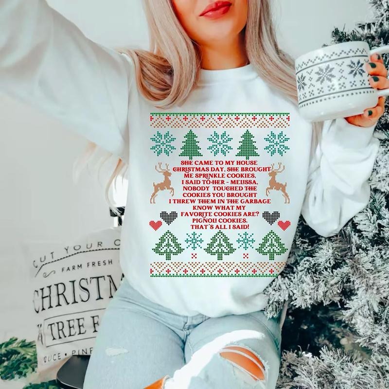 She Brought Me Sprinkle Cookies Ugly Christmas Sweatshirt, RHONJ Shirt, RHONJ T-Shirt, Ugly Christmas Sweatshirt, Bravo...