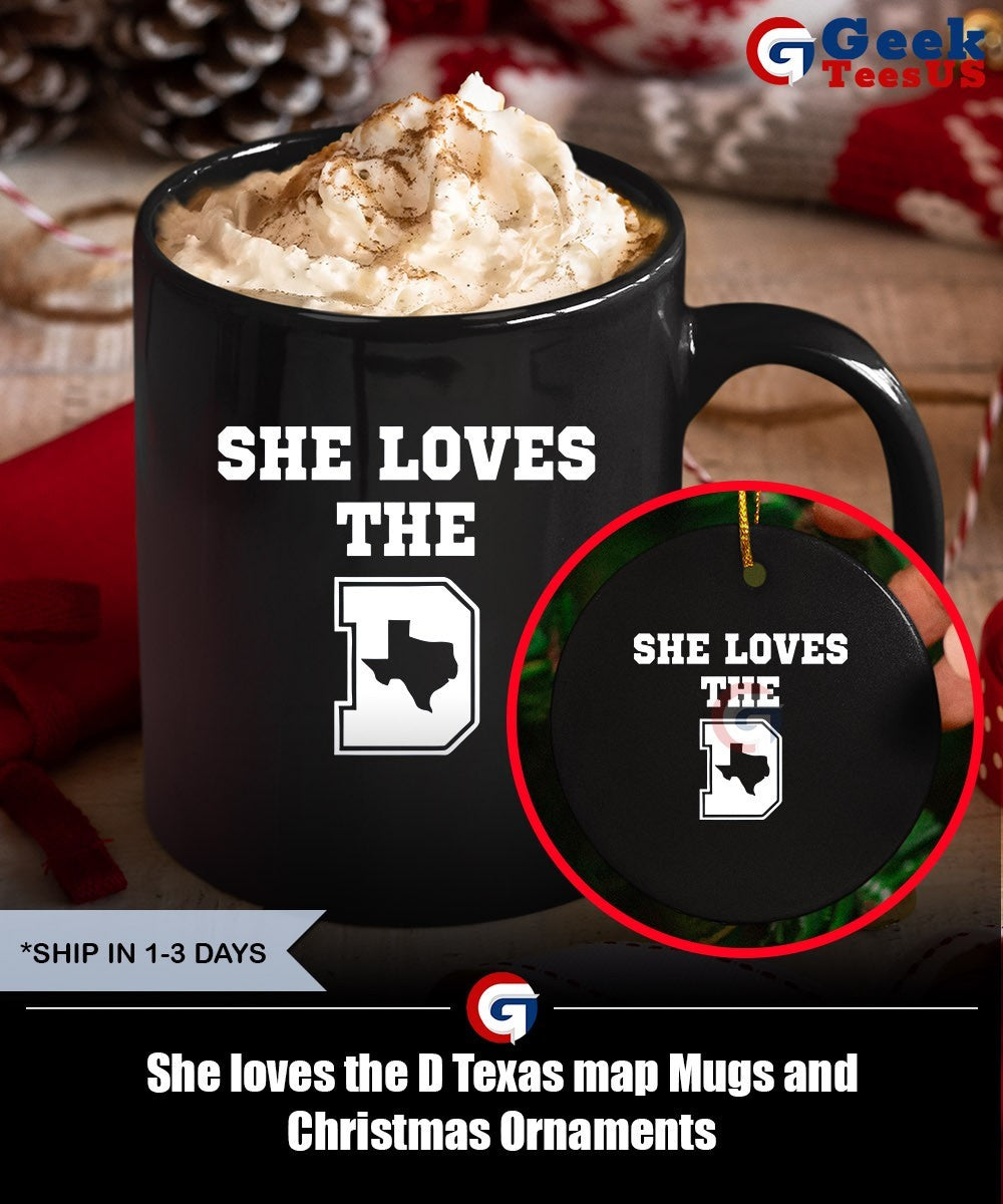 She loves the D Texas map shirt